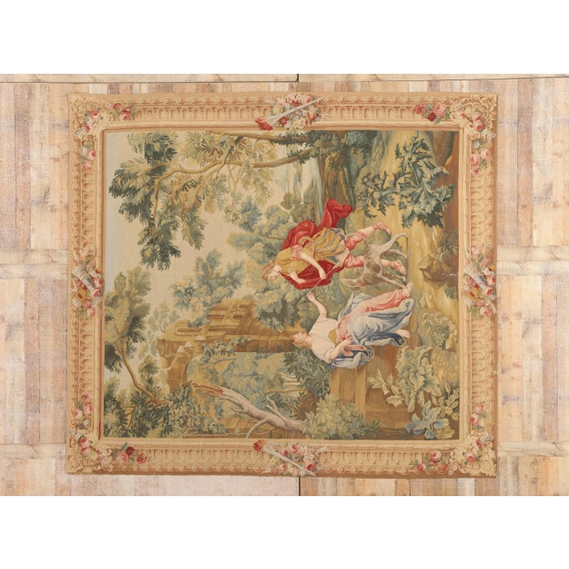 Vintage Chinese Aubusson Tapestry, 08'07 X 09'07 For Sale - Image 9 of 9