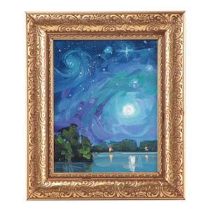 William Hawkins Nocturne Landscape Oil Painting, 2023