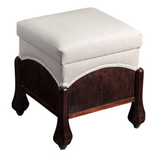 Antique Upholstered Ottoman, 1920s For Sale
