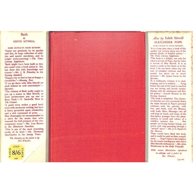 SITWELL, Edith [288] pp. Faber & Faber 1939 Fourth Impression 9" x 6" The drawing on the jacket is by Rex Whistler Bath....