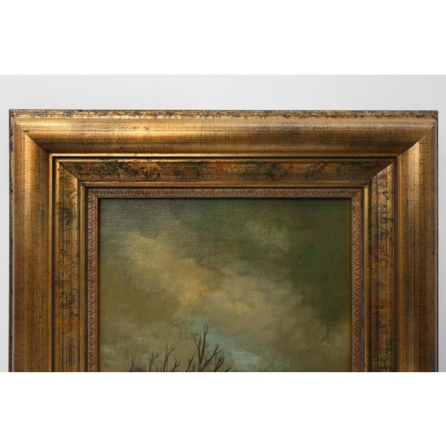 Brown Degehryver, Landscape, 1950s, Oil on Canvas For Sale - Image 8 of 12