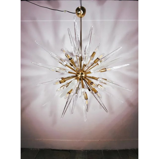 Sputnik 24 Brass Lights with Murano Glass For Sale - Image 9 of 13