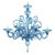 Venetian Blue Satin Murano Glass Chandelier by Simoeng For Sale - Image 6 of 6