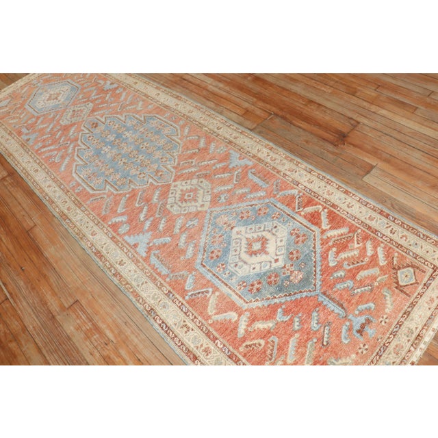 Early 20th Century Tribal Persian Malayer Runner - 3'5" x 10'4" For Sale In New York - Image 6 of 9