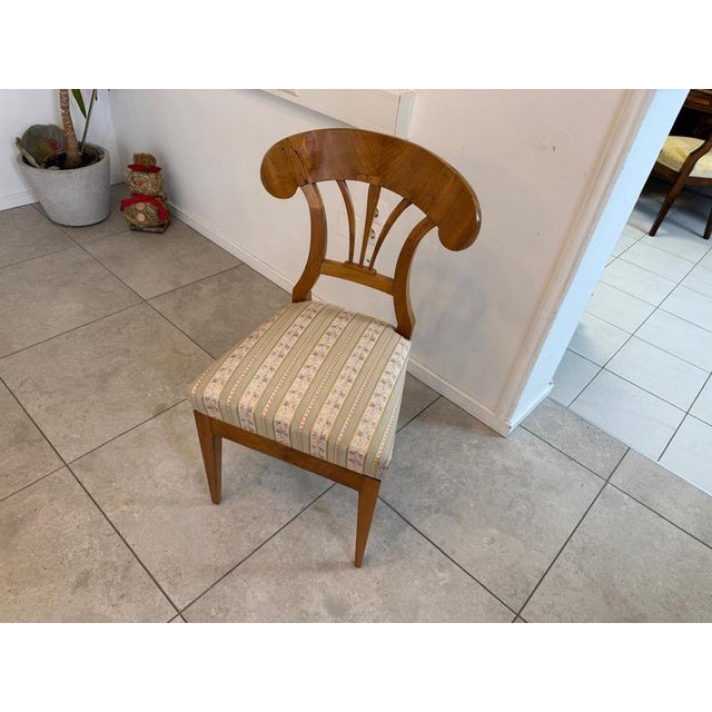 Biedermeier Chair in Walnut For Sale - Image 4 of 9