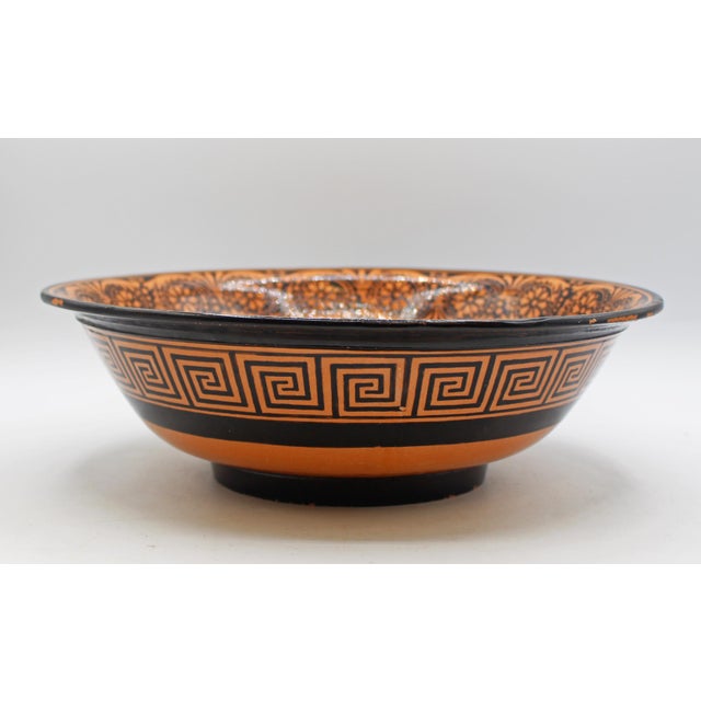Grand Tour C. 1800-1830 Naples Greco-Roman Revival Deep Terracotta Bowl For Sale - Image 3 of 7