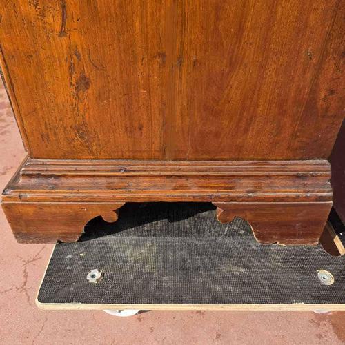 Antique Walnut Secretaire with Rocaille Bronze and Internal Compartment For Sale - Image 17 of 18