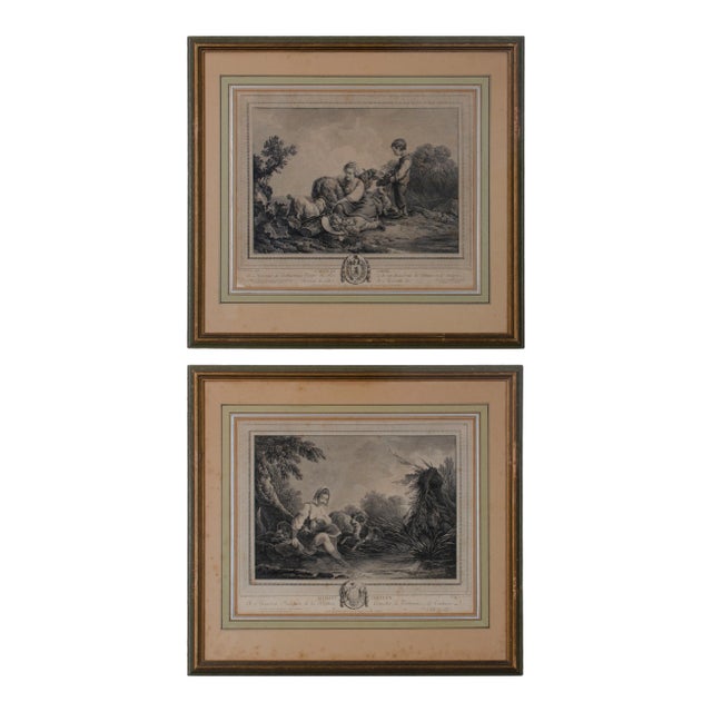 j.j. Leveau Engravings After p.j. De Loutherbourg, C.1890 - a Pair For Sale