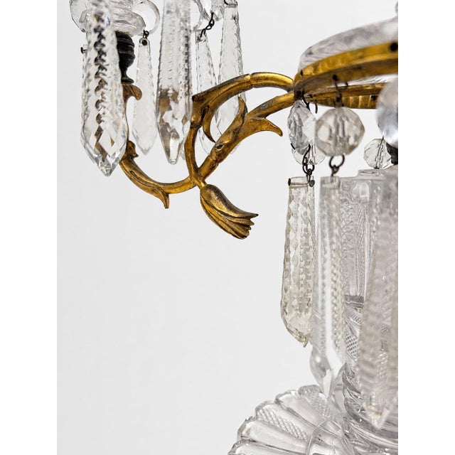 Metal Pair of French Louis XVI Style Cut-Crystal and Gilt-Metal Candelabra, Circa 1880–1900 For Sale - Image 7 of 13