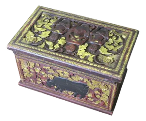 Anglo Indian Gilt and Carved Chest, 1900