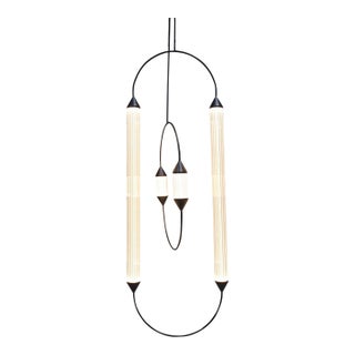 Giopato & Coombs Cirque Chandelier in Brushed Bronze For Sale