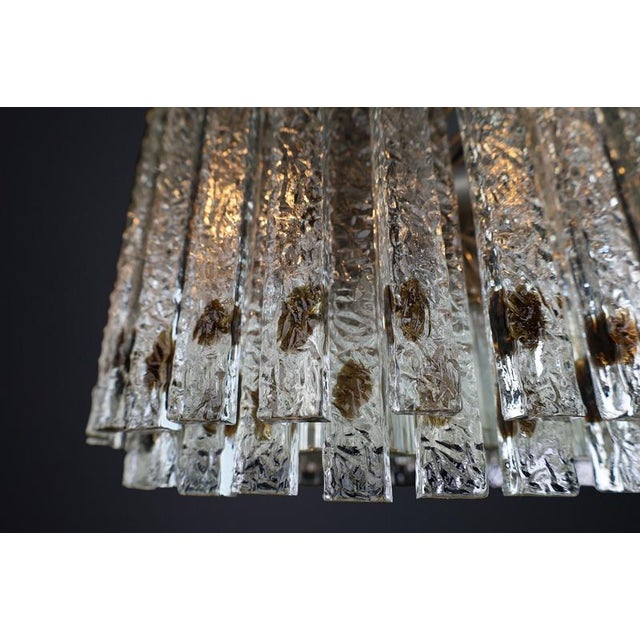 Metal Large Mid-Century Modern Murano Glass Chandelier, Italy, 1960s For Sale - Image 7 of 15