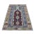 1980s Farmhouse Blue Geometric Kilim For Sale