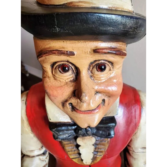 Art Deco Period Hand Carved & Painted Butler Dumb Waiter For Sale - Image 4 of 11