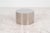 Custom Polished Metal Drum Side Table in the Style of Brueton, 1980 Polished metal, with adjustable glides Custom-made...