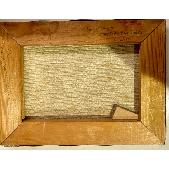 Wood Vintage Original Landscape Winter Frozen Lake Oil on Canvas Signed by the Artist For Sale - Image 7 of 8