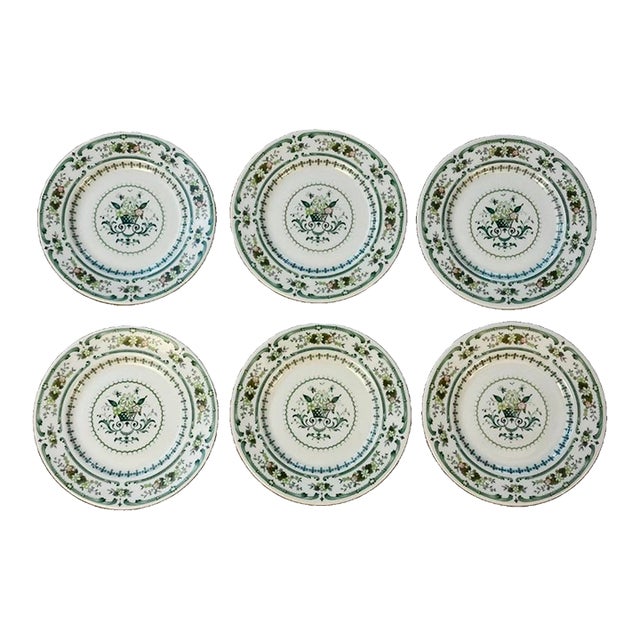 Vintage Royal Doulton "Provencal" Fine China Bread & Butter Plates - Set of 6 For Sale