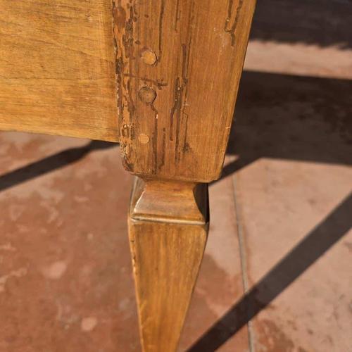 Early 20th Century Wood Writing Desk with Drawer For Sale - Image 12 of 13