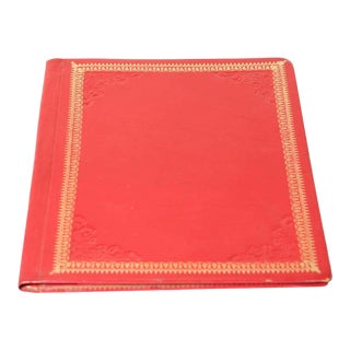 Vintage Moroccan Embossed Leather Padfolio For Sale