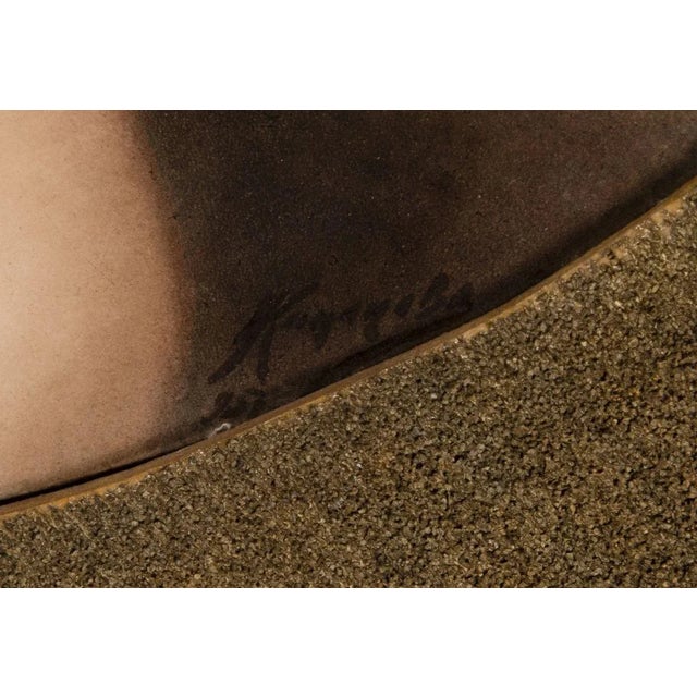 Porcelain layer with the image of a Russian girl. In the lower right corner, a poorly readable Cyrillic signature and...