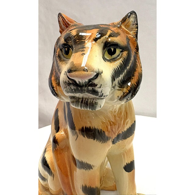 Vintage Ceramic Tiger Figure For Sale - Image 11 of 15