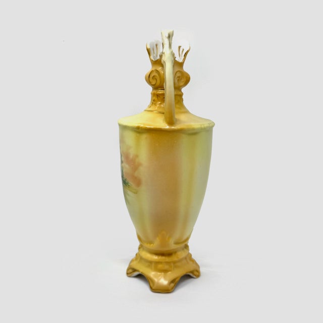 Early 20th Century Antique Robert Hanke Austria Porcelain Ewer - Hand-Painted Ducks For Sale - Image 5 of 9