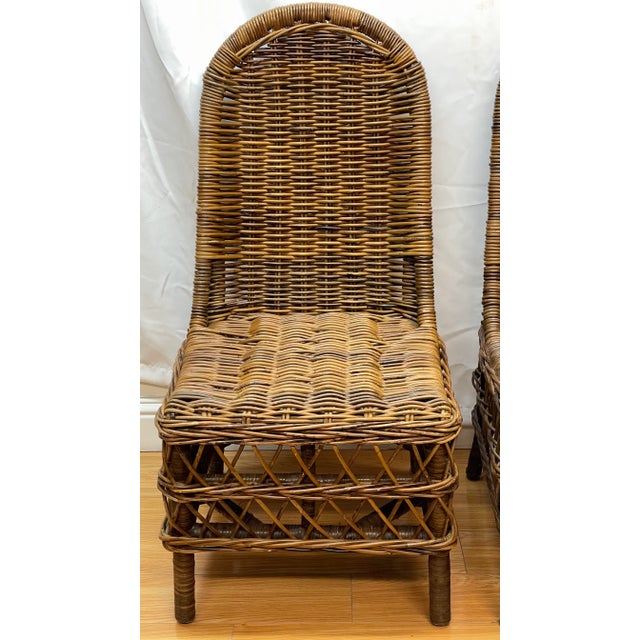 Pair of Hand Woven Rustic Side Chairs For Sale In San Francisco - Image 6 of 6