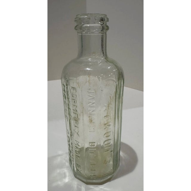 Aqua Antique Apothecary Bottle Lot Cobalt Blue Aqua Clear Drugstore Pharmacy Bottles For Sale - Image 8 of 13