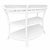 Wood Vintage 3-Tier Rattan Demi-Lune Console Table For Sale - Image 7 of 8