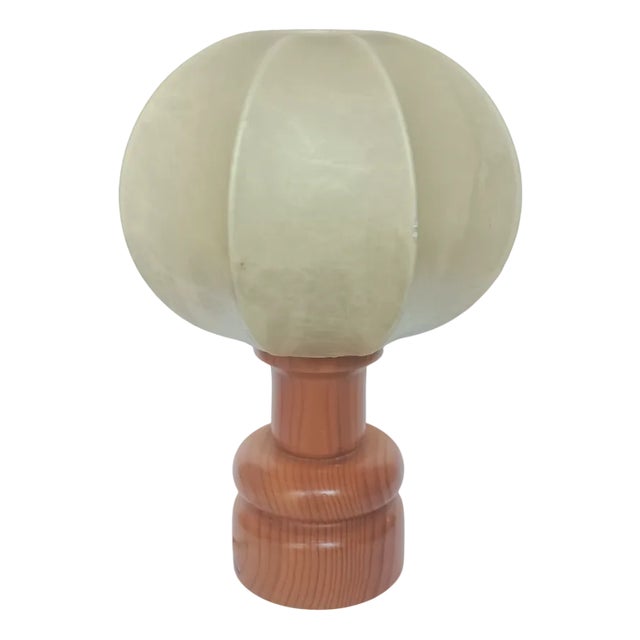 Vintage Wooden Table Lamp from Taberluz, 1960s For Sale