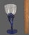 Contemporary Late 20th Century Art Glass Jelly Fish Attributed Jozefina Krosno Blue Stem Wine Glass For Sale - Image 3 of 6