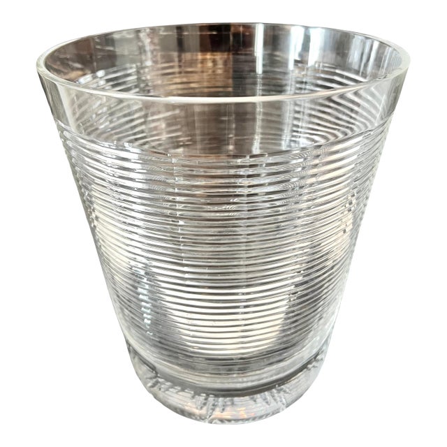 Ribbed Crystal Ice or Champagne Bucket For Sale