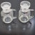 Mid 20th Century Clear Glass Oil & Vinegar Cruet Set with Weighted Etched Stoppers- 2 Pieces For Sale - Image 12 of 12