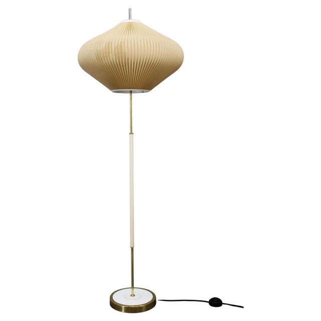 Mid-Century East German Floor Lamp with Pleated Shade, 1970s For Sale - Image 15 of 15