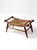 Vintage Early American Rush Seat Bench Stool For Sale - Image 10 of 17