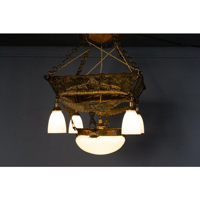 Art Nouveau Ceiling Lamp Chandelier For Sale - Image 17 of 18
