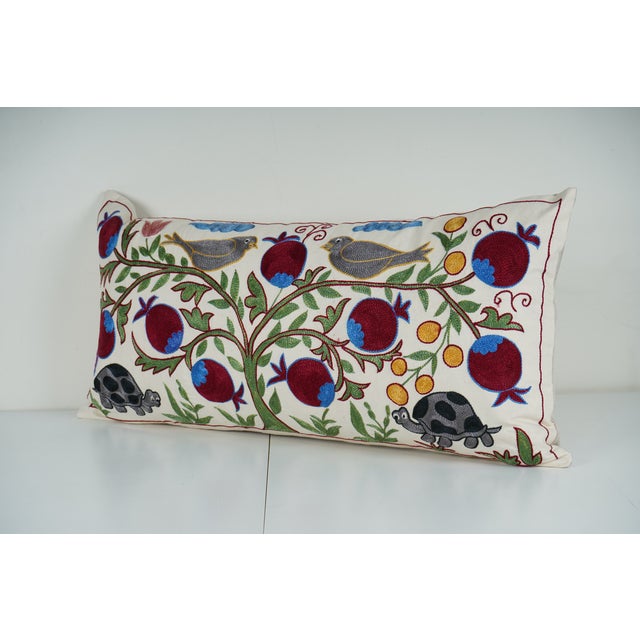 Mid-Century Modern Suzani Bedding Pillow Cover For Sale - Image 3 of 6