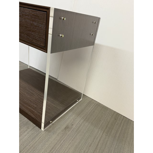 Brownstone Dalton Nightstand, Lucite For Sale In San Francisco - Image 6 of 11