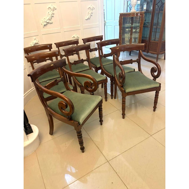 Hollywood Regency Antique Regency Mahogany Dining Chairs, 1830, Set of 8 For Sale - Image 3 of 18