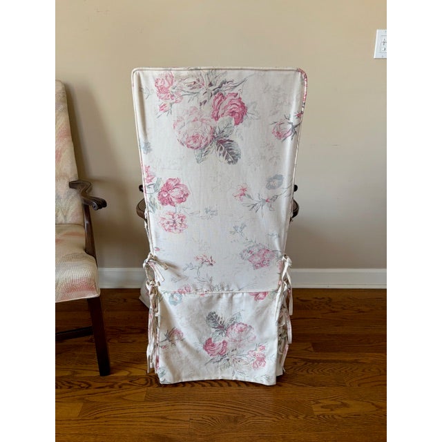 1980's Hickory Chair Set of 2 Chippendale Arm Chairs For Sale - Image 10 of 11