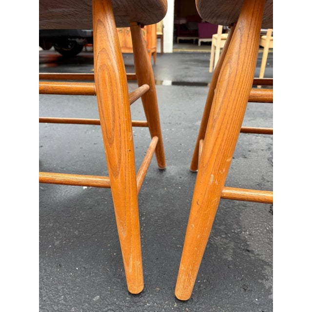 Mid 20th Century Set of 4 Vintage Virginia House Solid Wood Dining Chairs For Sale - Image 5 of 7
