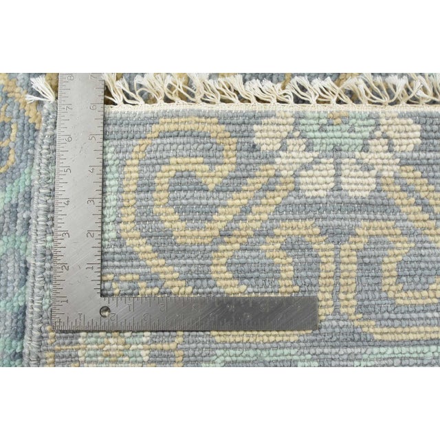 Modern Rug 4' X 6'2'' Gray Wool Hand-Knotted Oriental Carpet For Sale - Image 11 of 11