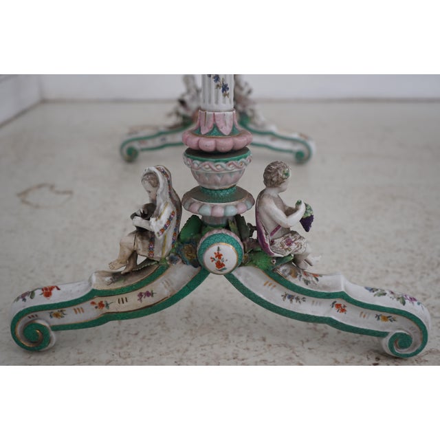 White Italian 19th Century Antique Porcelain Fire Screen Frame For Sale - Image 8 of 12