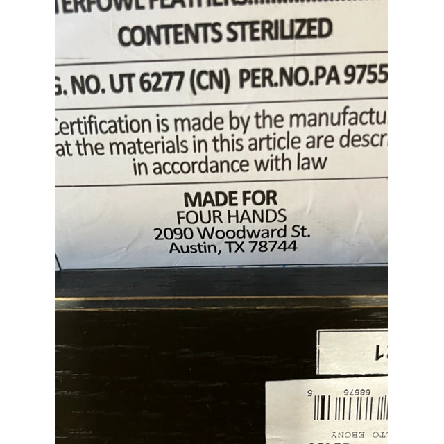 Four Hands Black Leather & Wood Frame "Brooks" Lounge Chair For Sale In Las Vegas - Image 6 of 8