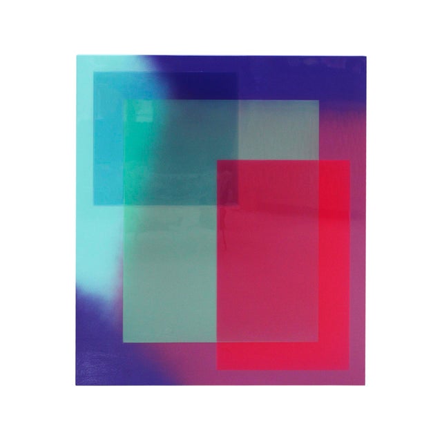 Blue Fernando De Ana, Untitled, 2000, Multicolor Resin on Panel Spanish Paintin For Sale - Image 8 of 8