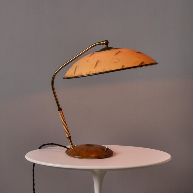 J.T. Kalmar 1960s Sculptural Brass and Wood Table Lamp Attributed to j.t. Kalmar For Sale - Image 4 of 18