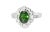 Add a touch of vibrant elegance to your collection with this stunning 14K White Gold Green Tourmaline and Diamond Ring....