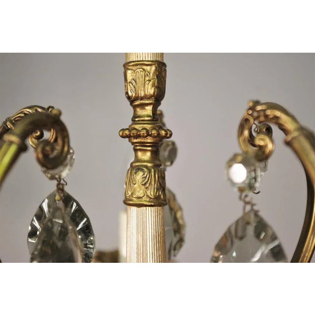 Metal Suspension Chandelier, 1950s For Sale - Image 7 of 13