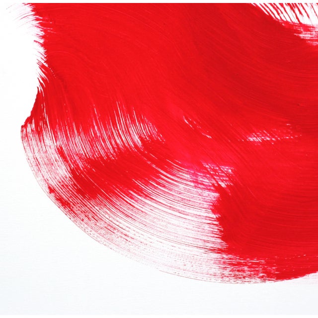 2010s Abstract Figurative Oil Painting "The Red Dress 1" - Framed Artwork by Bettina Mauel For Sale - Image 5 of 8