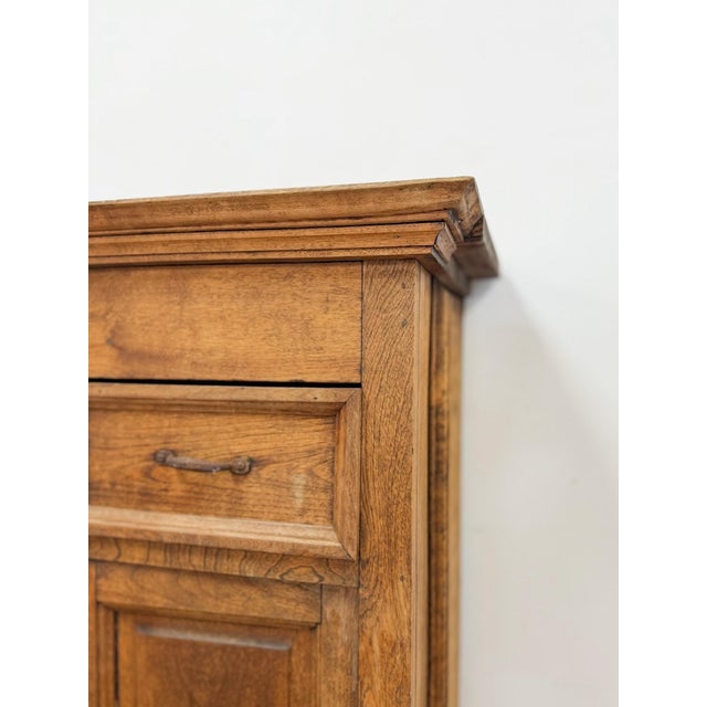 Brown Antique Pedestal Primitive Rustic Provincial European Wood Display Stand For Sale - Image 8 of 13